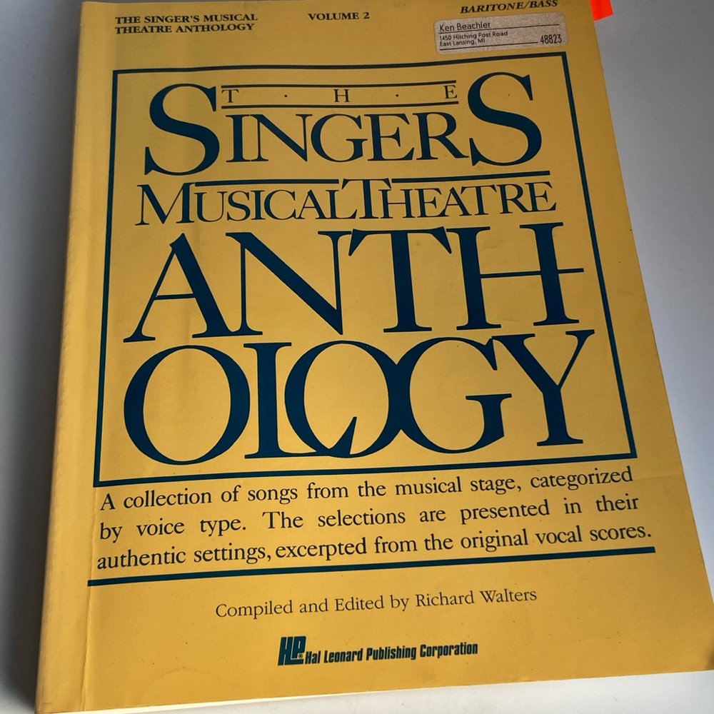 The Singers Musical Theatre Anthology Volume 2 for Bass and Baritone